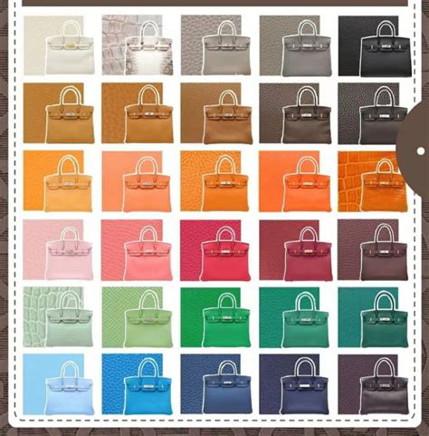 green hermes colors|hermes birkin color chart.